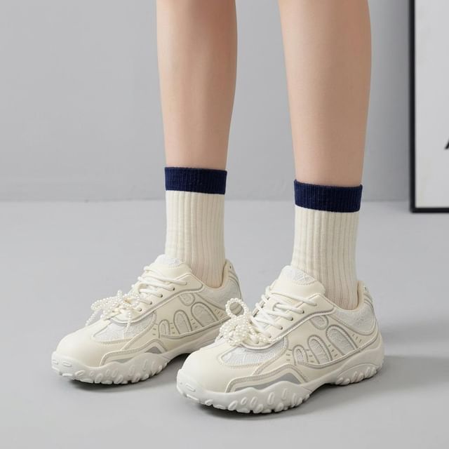 Queen Zoo-Rugged Sole Mesh Platform Sneakers