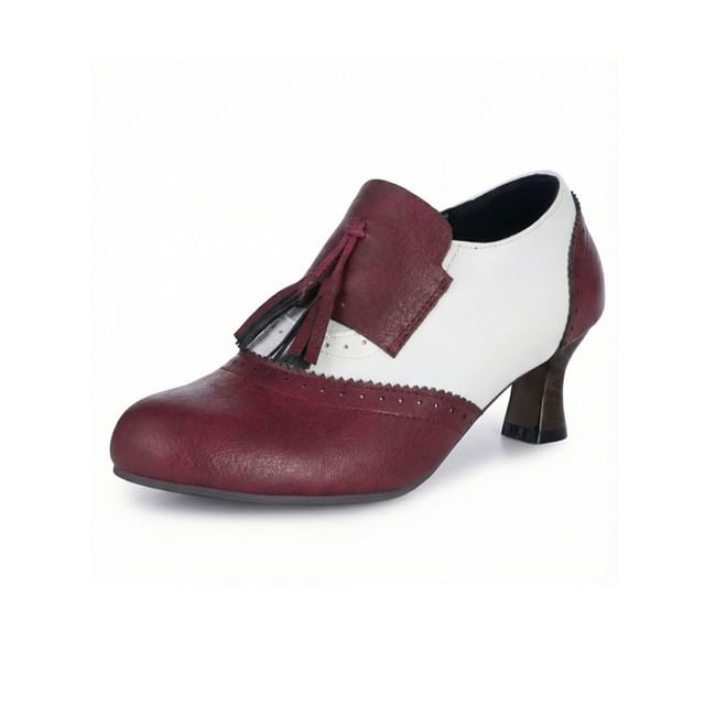 Queen Zoo-Spool Heel Tasseled Loafers