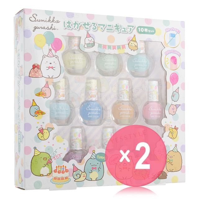 RACE-San-X Sumikko Gurashi Peelable Nail Polish Set 2pcs Bundle Set