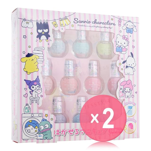 RACE-Sanrio Characters Peelable Nail Polish Set 2pcs Bundle Set