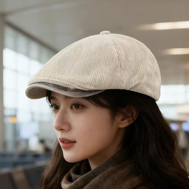 Raconteur-Plain Corduroy Flat Cap