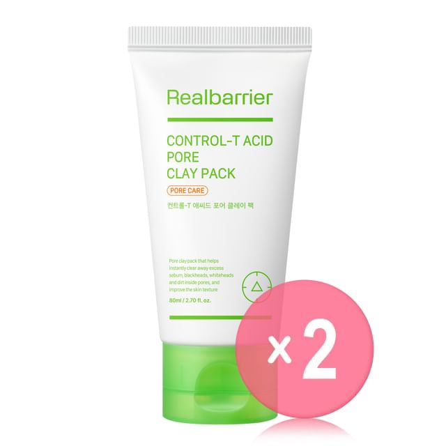 Realbarrier-Control-T Acid Pore Clay Pack 2pcs Bundle Set
