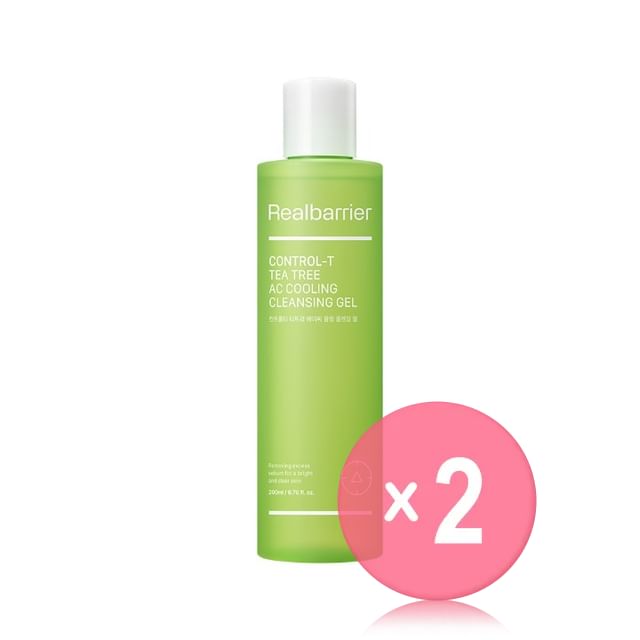 Realbarrier-Control-T Tea Tree AC Cooling Cleansing Gel 2pcs Bundle Set
