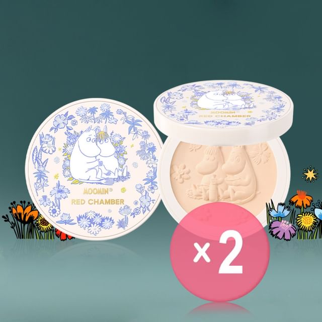 RED CHAMBER-MOOMIN Limited Wandering Flawless Compact Powder 2pcs Bundle Set