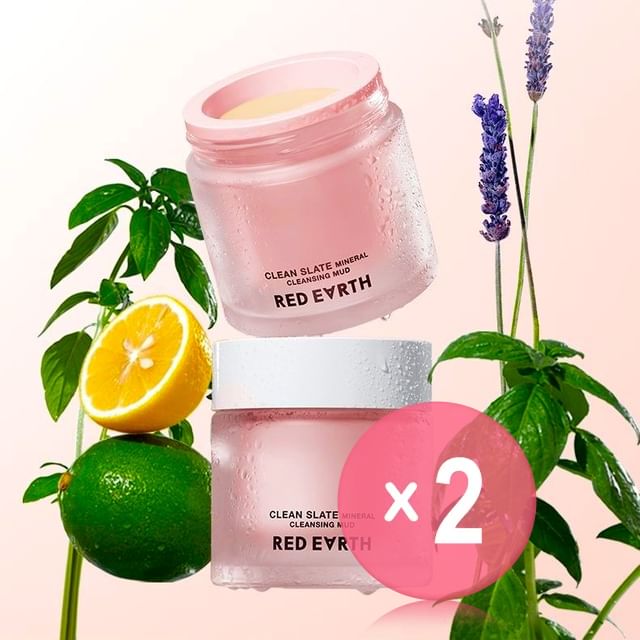 RED EARTH-Clean Slate Mineral Cleansing Mud 2pcs Bundle Set