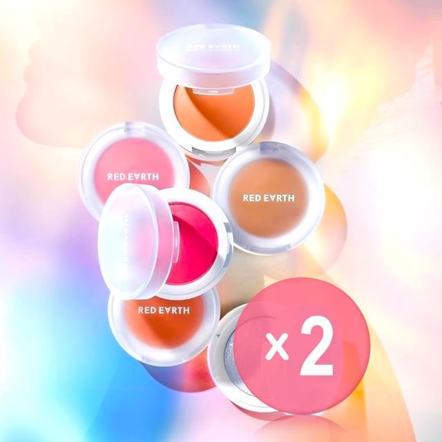 RED EARTH-Temperature Matte Mono Blusher - 3 Colors 2pcs Bundle Set