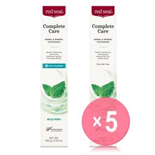 red seal-Complete Care Herbal Mineral Toothpaste With Fluoride 5pcs Bundle Set