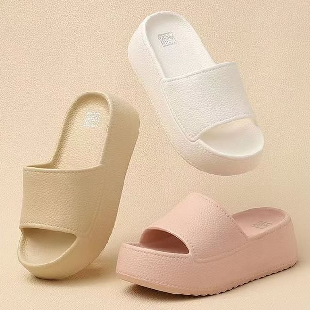 Red Wolf-Platform Plain EVA Home Slippers