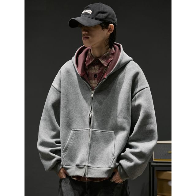 Redsinc-Two Tone Zip-Up Hoodie