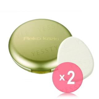 REIKO KAZKI-UV Perfect Foundation Case And Sponge 2pcs Bundle Set