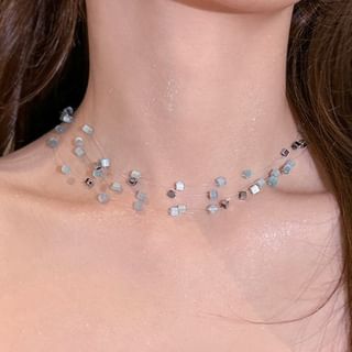 Rodiv-Beaded Layered Necklace