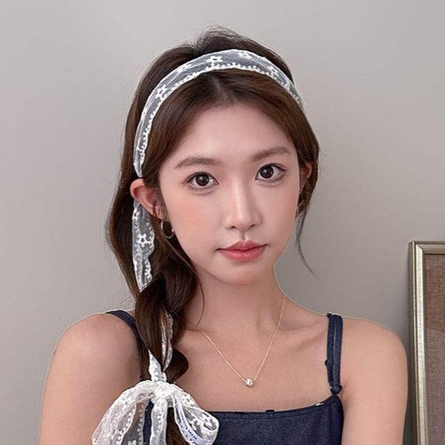 Rodiv-Lace Narrow Scarf Headband