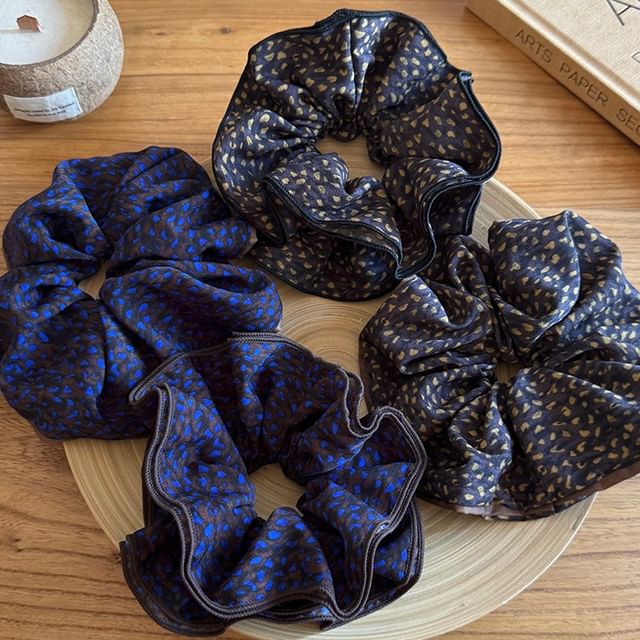 Rodiv-Leopard Print Fabric Scrunchie Various Designs