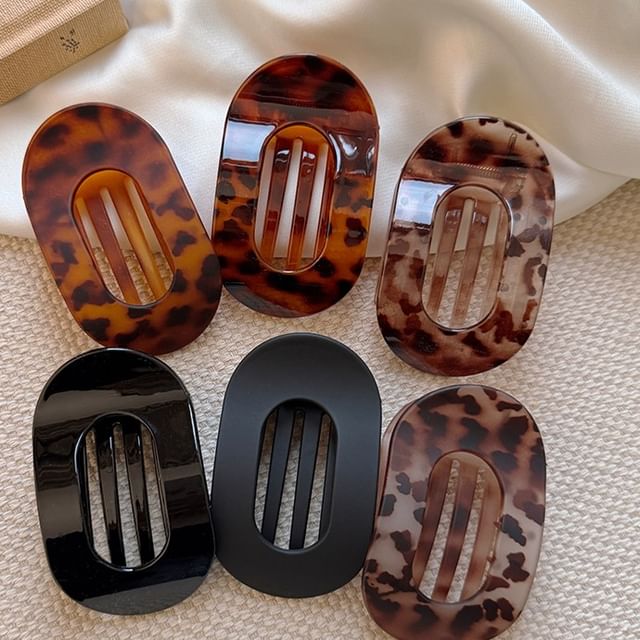 Rodiv-Oval Acetate Hair Clip Various Designs