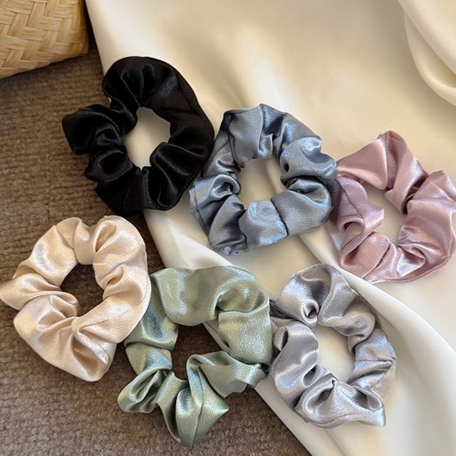 Rodiv-Plain Fabric Scrunchie