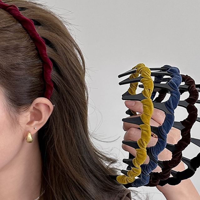 Rodiv-Plain Velvet Headband