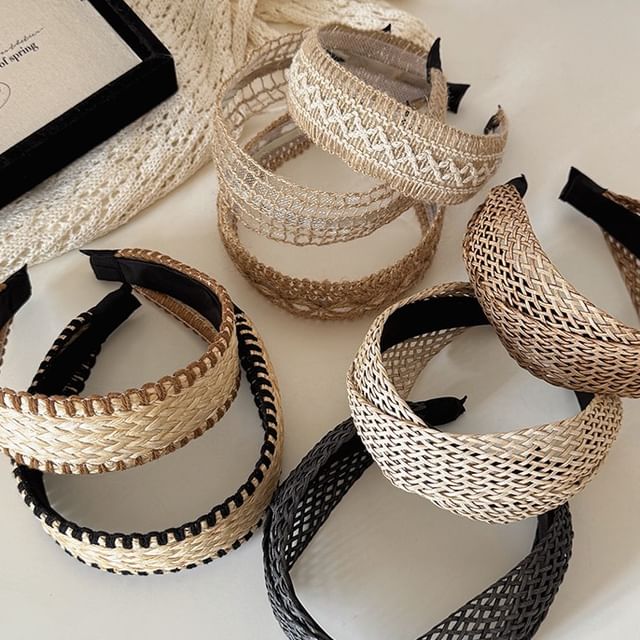 Rodiv-Straw Wide Headband