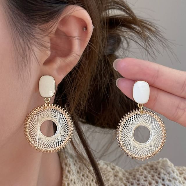 Rodiv-Woven Drop Earring