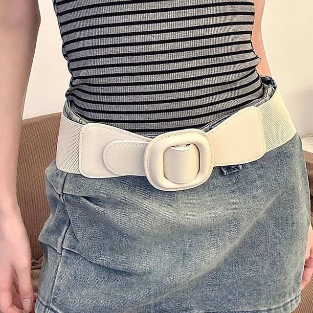 Rofuka-Faux Leather Thin Belt