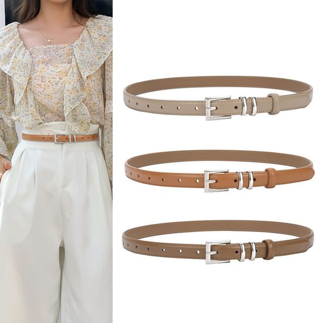 Rofuka-Genuine Leather Slim Belt