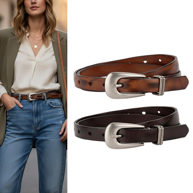 Rofuka-Genuine Leather Washed Belt