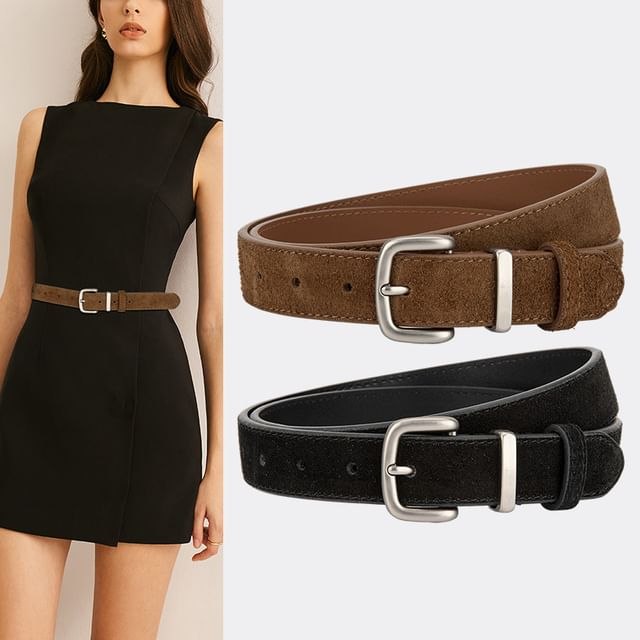 Rofuka-Suede Buckled Belt