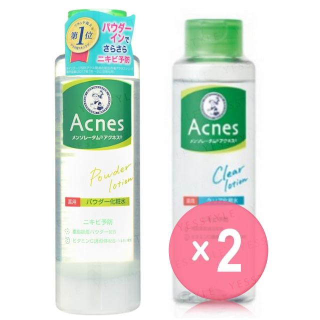 Rohto Mentholatum-Acnes Lotion 2pcs Bundle Set