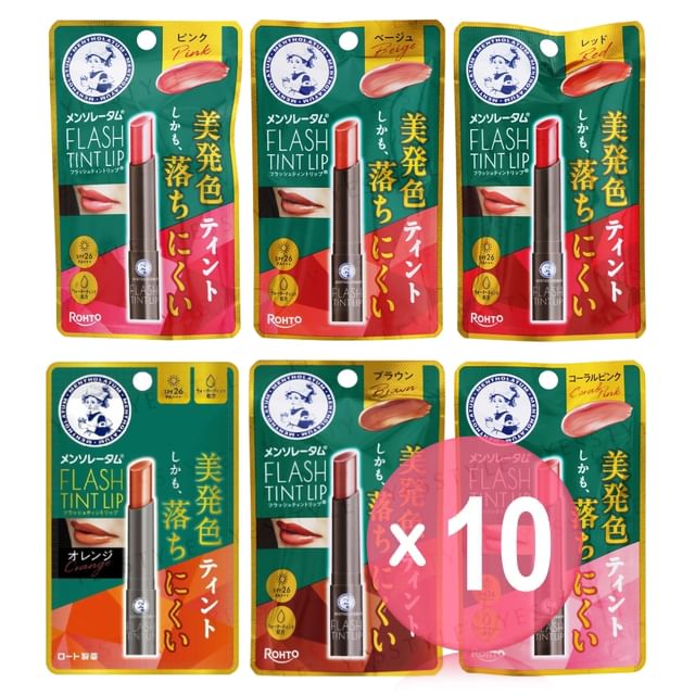 Rohto Mentholatum-Flash Tint Lip SPF 26 PA 10pcs Bundle Set