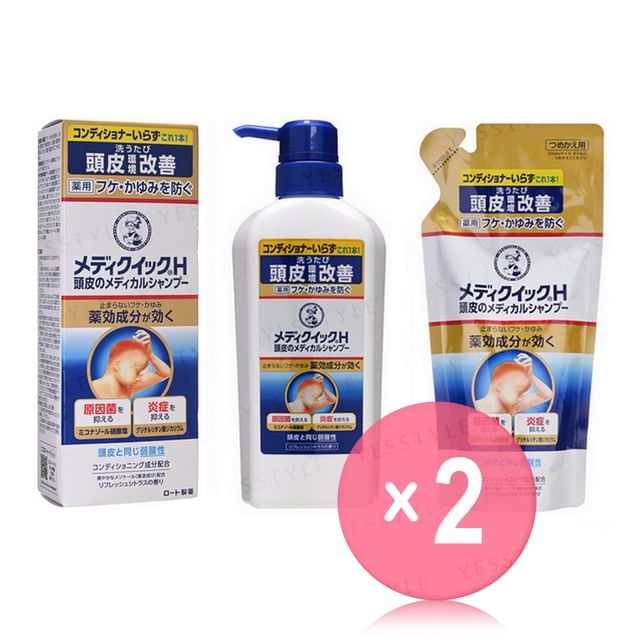 Rohto Mentholatum-Mediquick H Scalp Shampoo 2pcs Bundle Set
