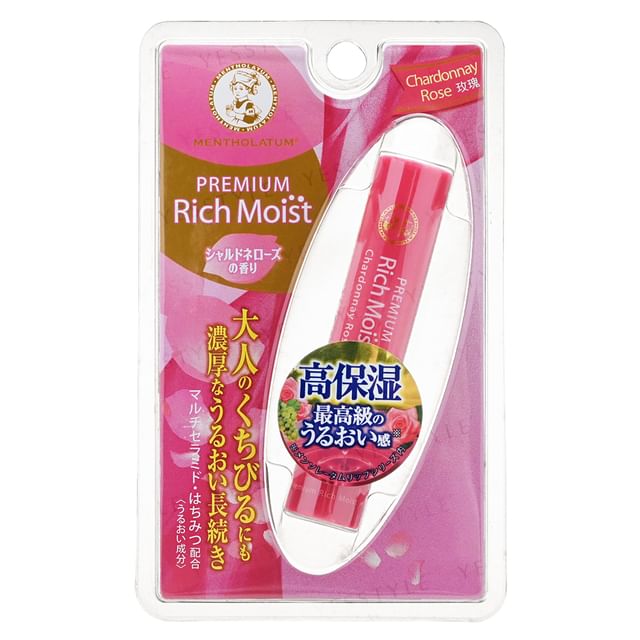 Rohto Mentholatum-Bálsamo Labial Premium Rico e Hidratante FPS 23 PA Chardonnay Rose-33g