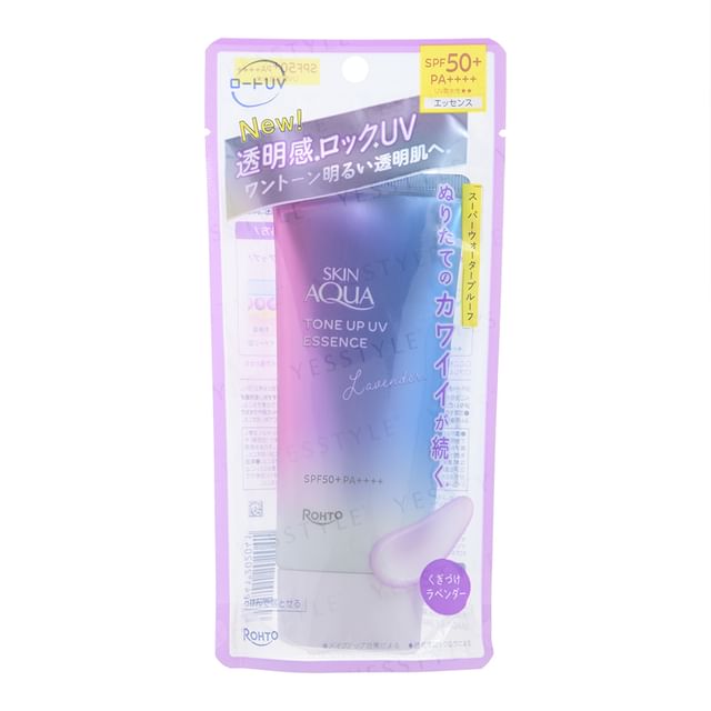 日焼け止め roro.p Rohto Mentholatum - Skin Aqua Tone Up UV Essence Lavender SPF 50+