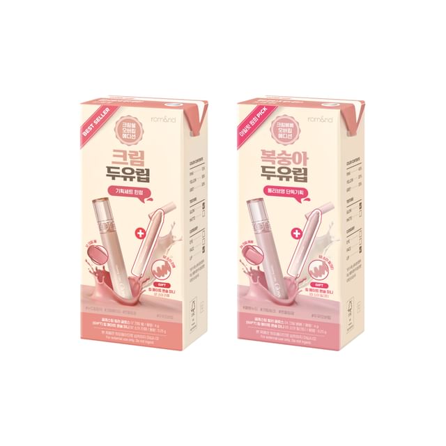 romand-Glasting Color Gloss Soy Milk Edition Special Set - Gloss et crayon à lèvres - 2 versions