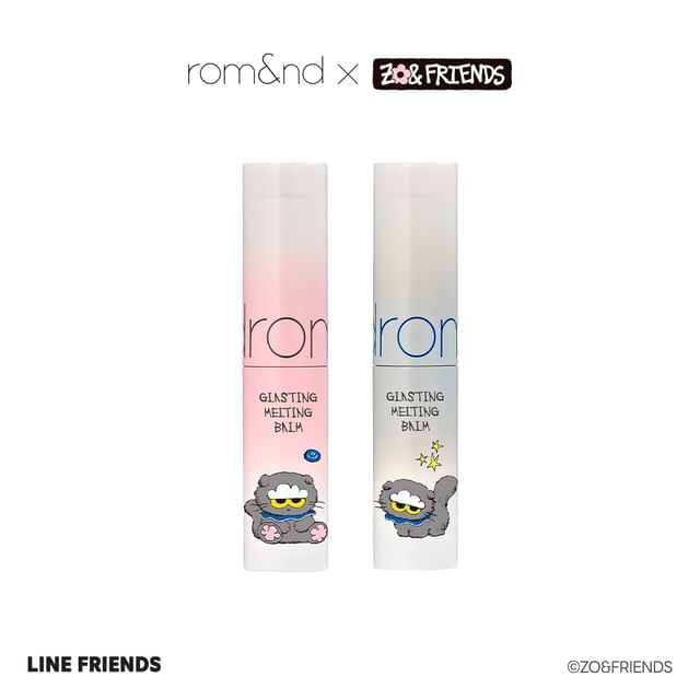 romand-romand X ZOFRIENDS Glasting Melting Balm - Baume à lèvres teinté effet gloss - 2 teintes