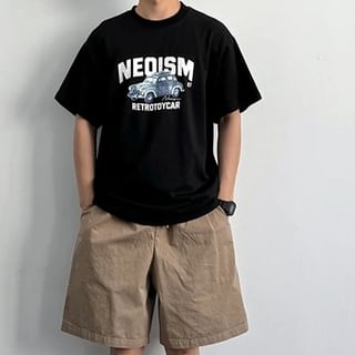 ROOSE-Mid Rise Plain Shorts