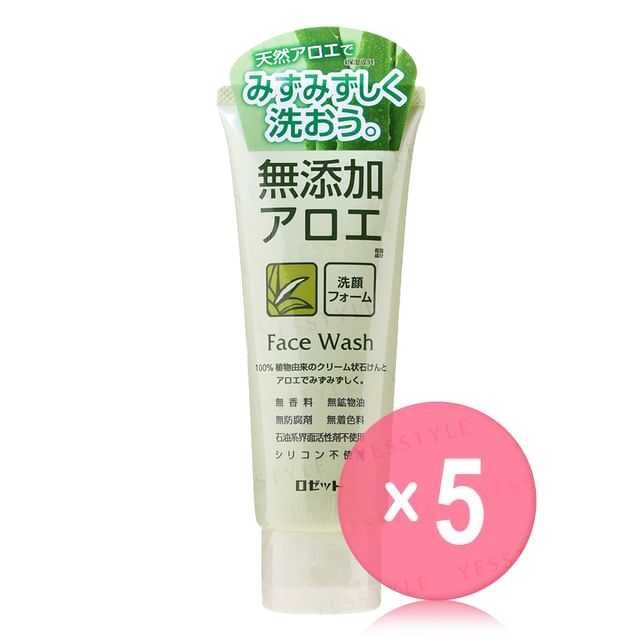 Rosette-No-Additive Aloe Face Wash 5pcs Bundle Set