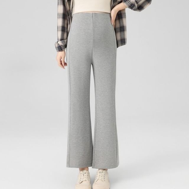 Rosy Street-Maternity Plain Crop Flared Pants