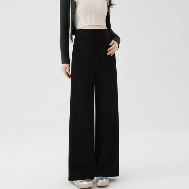 Rosy Street-Maternity Plain Wide Leg Pants