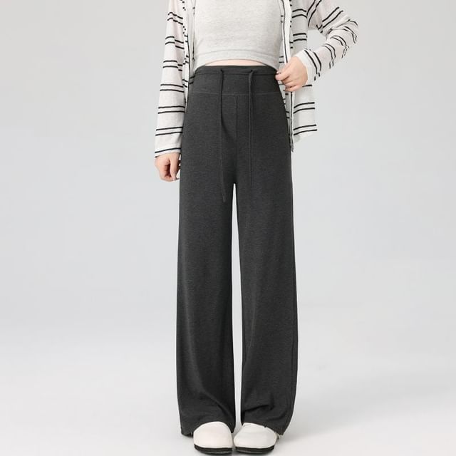 Rosy Street-Maternity Plain Wide Leg Pants