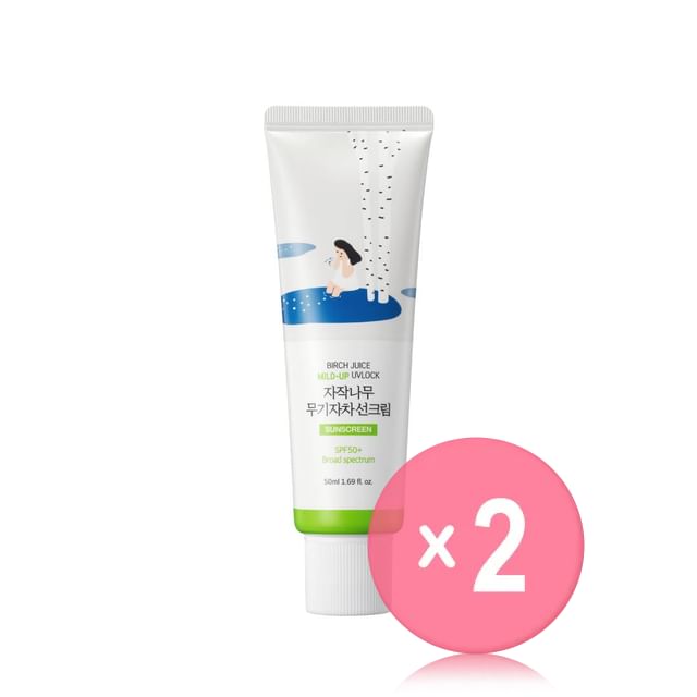 ROUND LAB-Birch Juice Mild-Up UVLock Sunscreen 2pcs Bundle Set