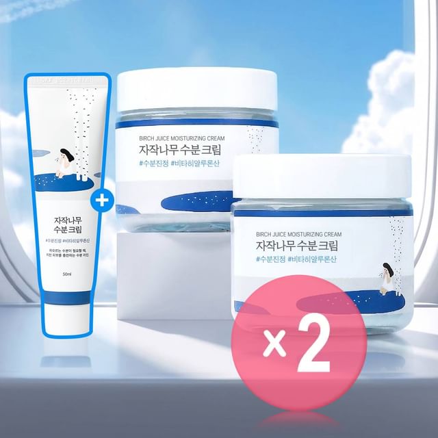 ROUND LAB-Birch Juice Moisturizing Cream Set 2pcs Bundle Set
