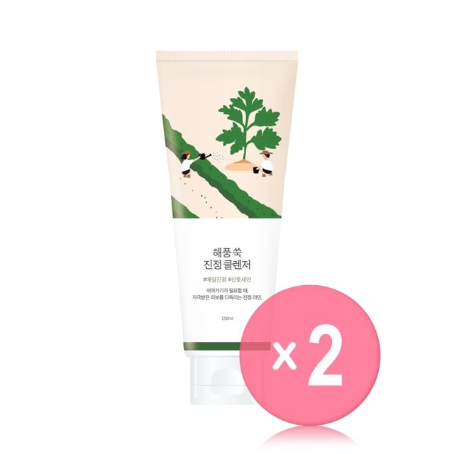 ROUND LAB-Mugwort Calming Cleanser 2pcs Bundle Set