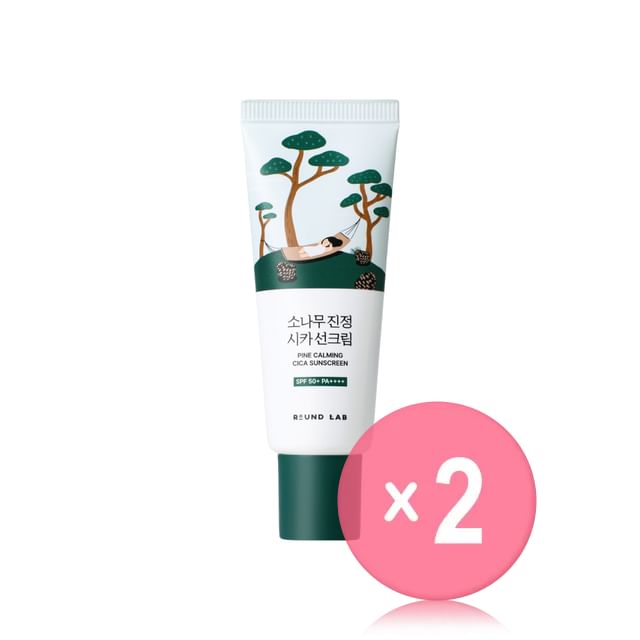 ROUND LAB-Pine Calming Cica Sunscreen 2pcs Bundle Set