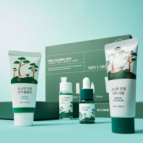 PINE CALMING CICA TRIAL KIT (Cleanser + Toner + Ampoule + Cream )