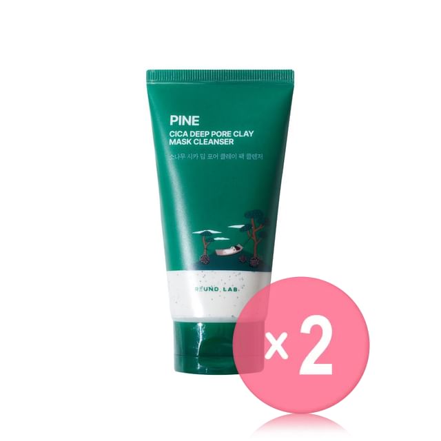 ROUND LAB-Pine Cica Deep Pore Clay Mask Cleanser 2pcs Bundle Set