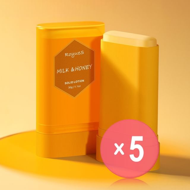 RoyueS-Milk Honey Nourish Solid Lotion Stick 5pcs Bundle Set