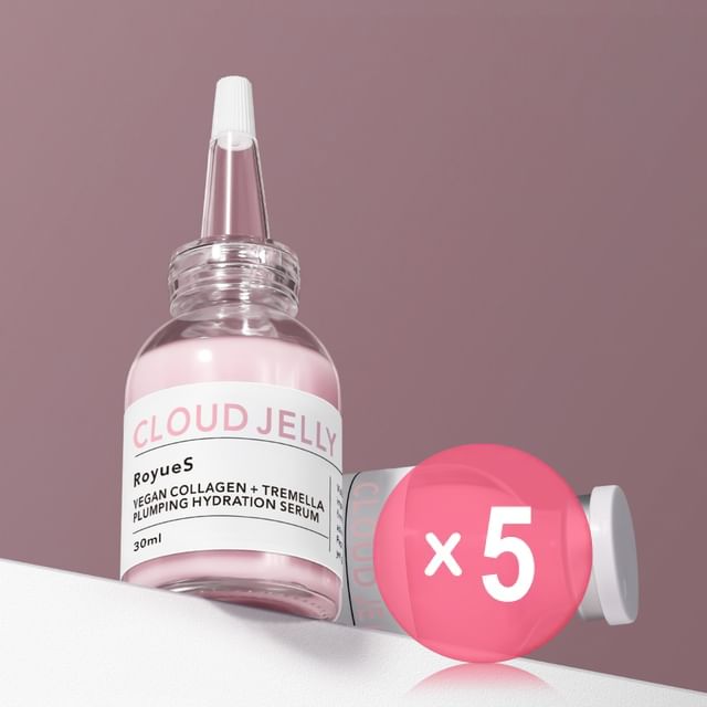 RoyueS-Vegan Collagen Tremella Plumping Hydration Serum 5pcs Bundle Set