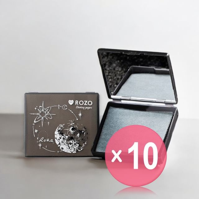 ROZO-Bamboo Charcoal Blotting Paper with Mirror Refill 10pcs Bundle Set