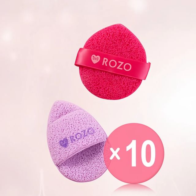 ROZO-Bubble Sponge Face Cleansing Puff 10pcs Bundle Set