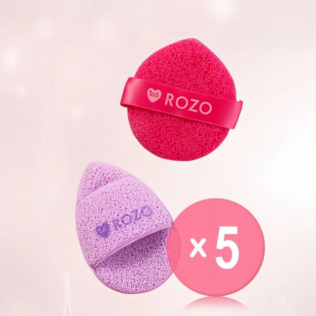 ROZO-Bubble Sponge Face Cleansing Puff 5pcs Bundle Set