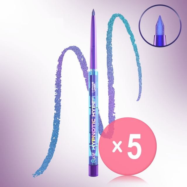 Rude Cosmetics-Hypnotic Hyper Chrome Liner - 10 Colors 5pcs Bundle Set
